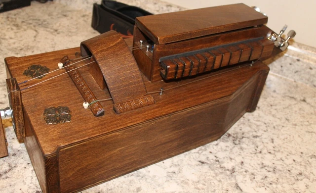Brown Hurdy Gurdy Musical Instrument