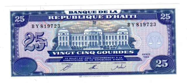 Republique HAITI Billet 25 Gourdes 1993 P262 NEUF UNC