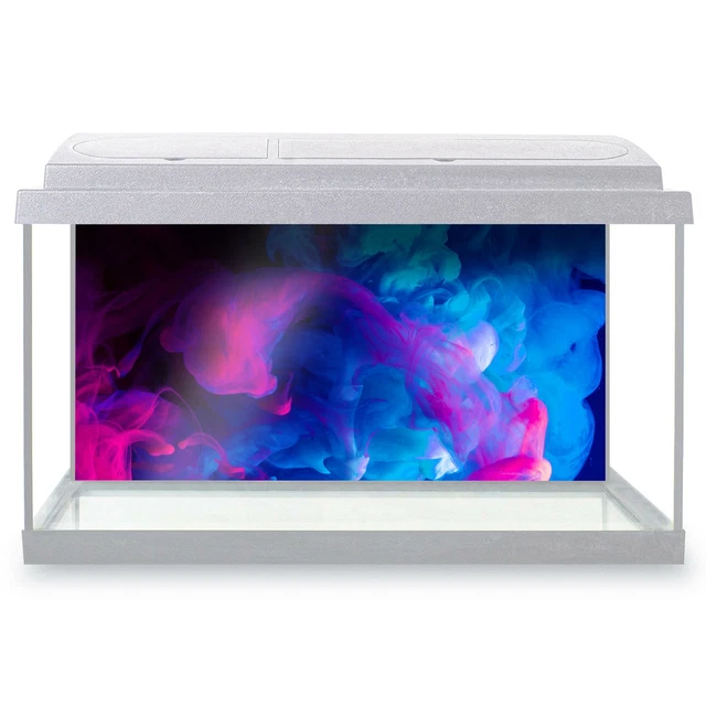 Arrière-plan aquarium 90 x 45 cm - encre vape art rose bleu fumée #14299