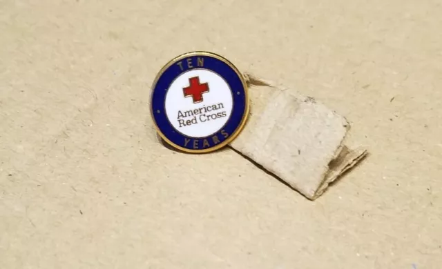 Vintage Pin Badge "American Red Cross Ten Years"