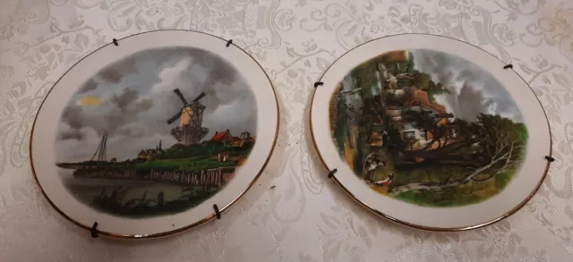 Vintage Bone china English small wall plates c1960s made by the Liverpool Road p