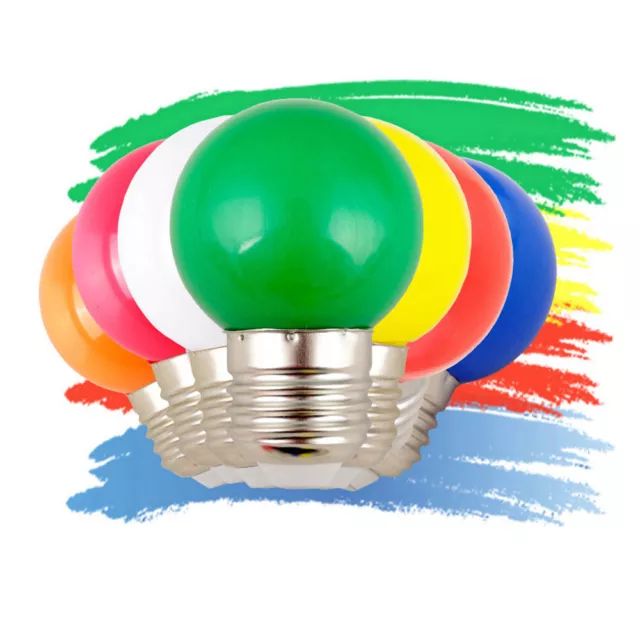 E27 Screw Cap LED 1.5W Multicolour Globe G45 Bulbs 220V For Festoon Patio Lights