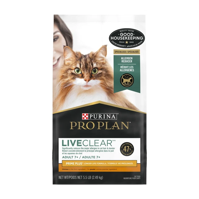 PURINA LIVECLEAR PRIME Plus Formula Chicken Dry Cat Food, 5.5 lb Bag