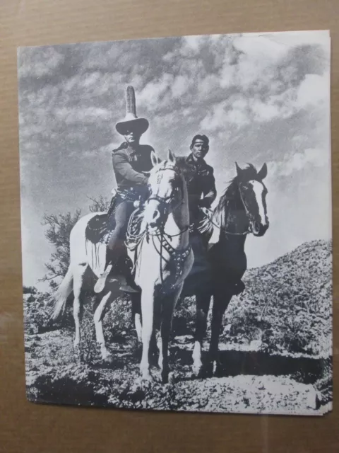 The Lone Ranger and Tonto reprint Black & White Poster 1970's inv#2047