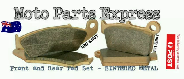 Yamaha Yz250 2 Stroke Front + Rear Sintered Metal Brake Pad Set Yz 250  185 131