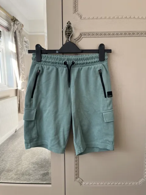 George Boys Green Cotton Elastic Waist Cargo Shorts - Age 11-12 Years