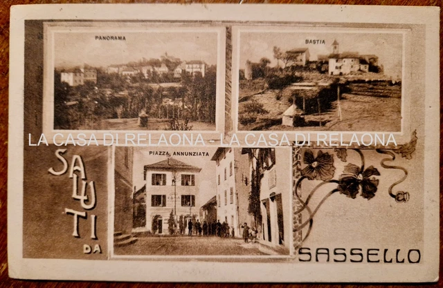 CARTOLINA SASSELLO Saluti - ANNO 1924 - fp Viaggiata