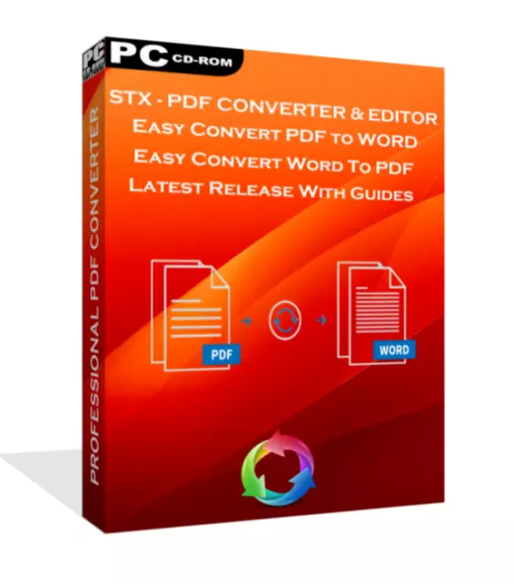 PRO STX PDF Converter Viewer & Editor Easy Convert + Edit Word to PDF Text DVD