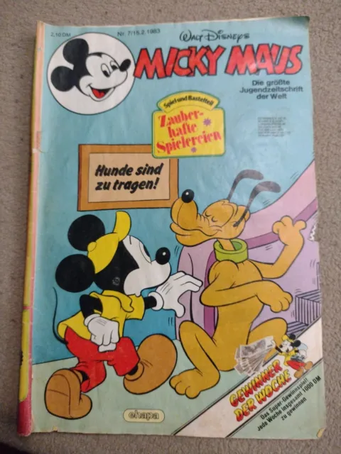 Walt Disneys Micky Maus, Heft Nr. 7, 15.2.1983, Antik, Selten
