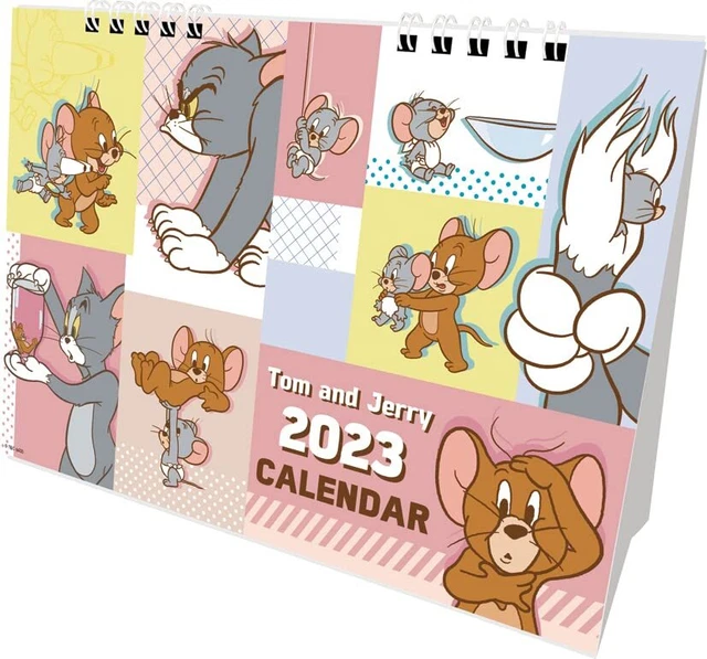 TABLE DE BUREAU Tom and Jerry 2023 calendrier CL230125 blanche EUR 42