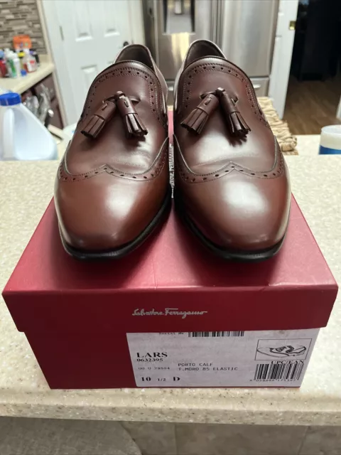 SALVATORE FERRAGAMO LARS mens leather shoes 10.5 $299.00 - PicClick