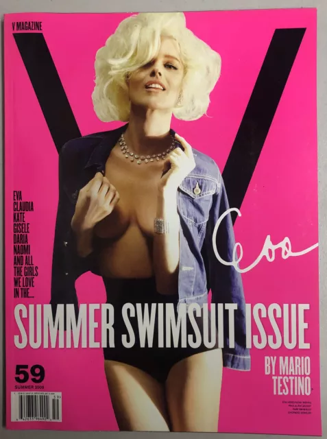 V Magazine #59 Summer 2009 Eva Herzigova Katrin Thormann Mario Testino Kate Moss