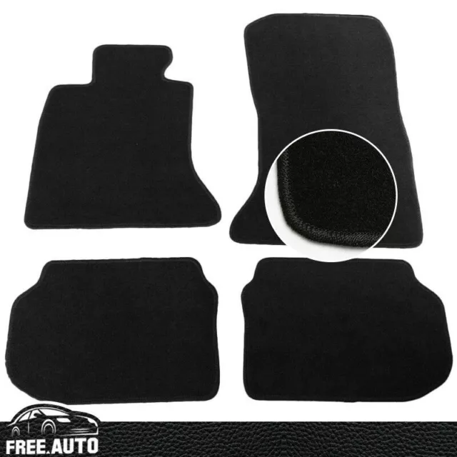 Fits BMW 11-16 F10 5-Series 4PC Black Floor Mats Carpet Nylon