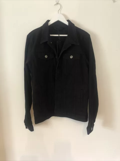 soul star black denim jacket large