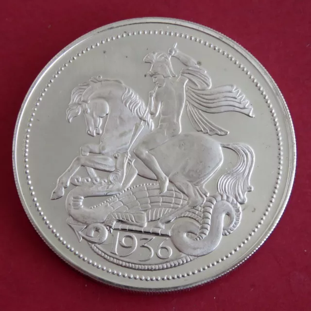 EDWARD VIII 1936 SILVER PROOF PATTERN CROWN  - george & the dragon