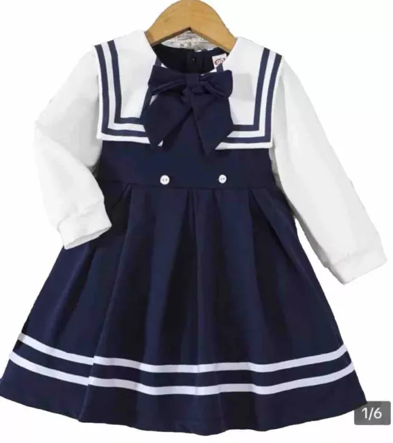 Girls /babys Sailor dress Beautiful Navy 5-6yrs