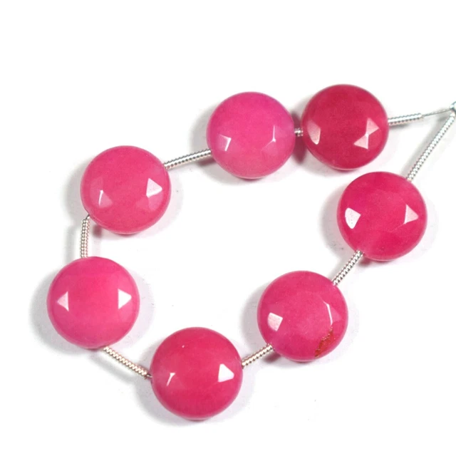Perles en vrac de pierres précieuses à facettes Fuchsia rose vif AAA +...