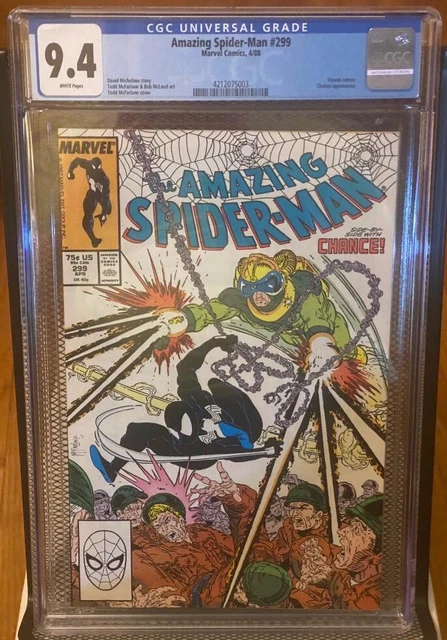 Amazing Spider-Man #299 Venom Cameo Todd Mcfarlane Cover Cgc 9.4 White Pages