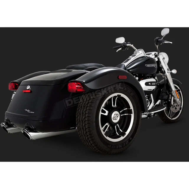 Vance & Hines Twin Slash Round Slip-On - 16796 (no ship to CA)