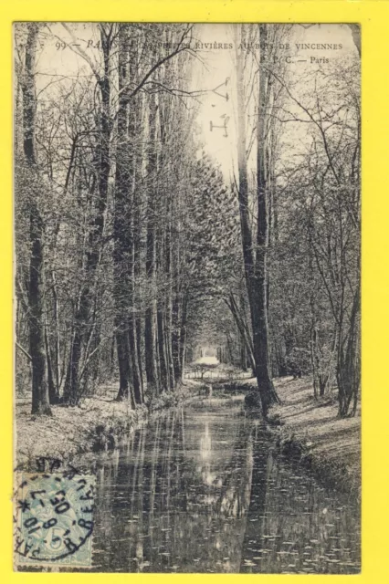 cpa RARE Dos 1900 FRANCE 75 - PARIS Les petites RIVIERES au BOIS de VINCENNES