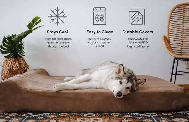 Big Barker Orthopedic Dog Bed Large Memory Foam Pet Sofa Cushion Removable Cover