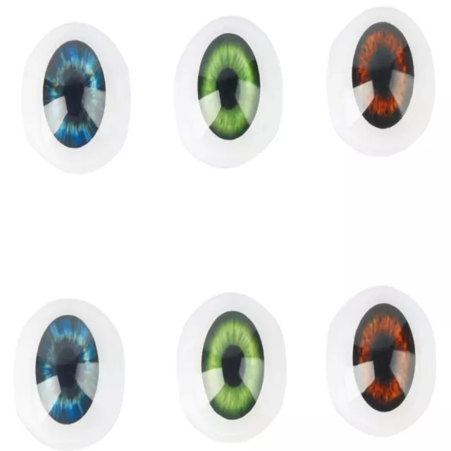 8Pcs Plastic Eyes Hollow Oval Flat Plastic Eyes Hollow Troll  Troll