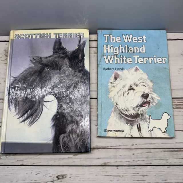2x Vintage Terrier Books Scottish West Highland Dog 80s Bundle