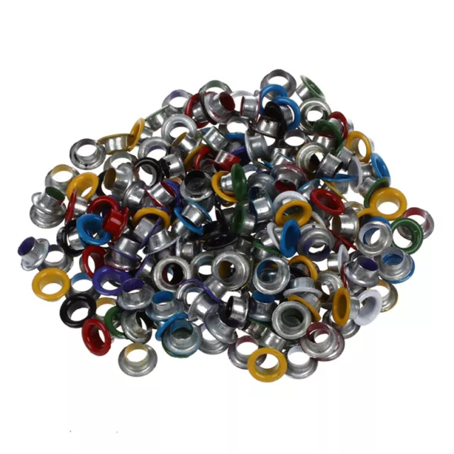200 pcs Metal  Round Eyelets/ Rivets Mixed Colors Outside diameter 9 mm F5P5