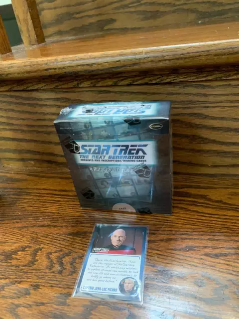 Star Trek TNG The Next Generation Archives & Inscriptions Card HOBBY Box 4 Autos