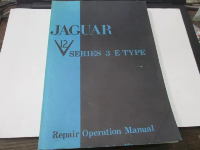 Jaguar E-Type series III V12 factory workshop manual original NOS E.165 issue 1