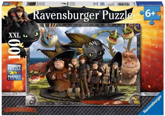Ravensburger Kinderpuzzle - 10549 Ohnezahn und seine Freunde - 100 Teile XXL