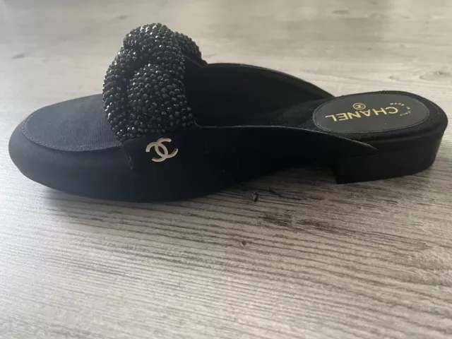 Chanel flat mules on sale