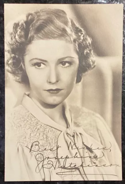 Josephine Hutchinson (Son of Frankenstein) signed sepia 3.75x5.5" photocard
