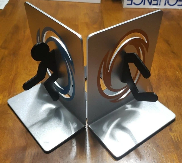 Think Geek Portal 2 Video Game Alluminum Bookends 