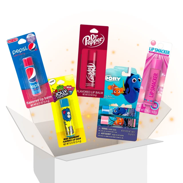 Flavoured Lip Balm Gift Box Bundle Set Jolly Rancher Pepsi Dr Pepper Lip Smacker