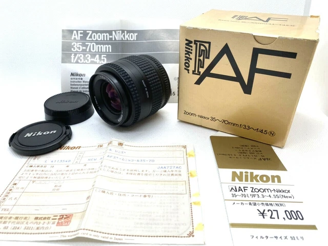 【 NEAR MINT in BOX 】Nikon AF Zoom Nikkor 35-70mm F/3.3-4.5 Lens F AF Mount
