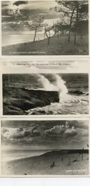 *31405 cpsm set of 3 cards La Grande Côte - Saint Palais sur Mer