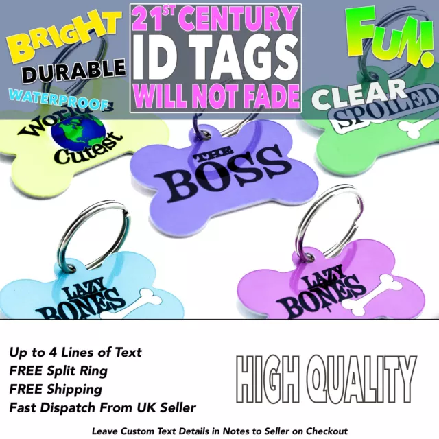 Funny Dog ID Tags - Pet ID Tags - Personalised Pet Tag For Collar - Metal Discs 3