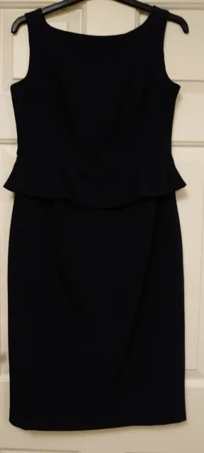 Ladies Size 12 F&F Navy Peplum Detail Shift Dress BNWT