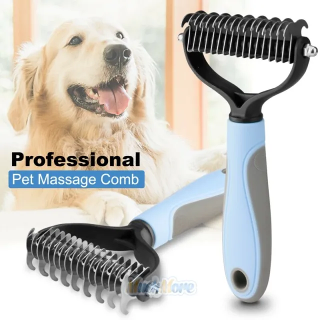Pet Hair Dog Cat Comb Remover Tool Grooming Fur Massage Deshedding Brush Rake US