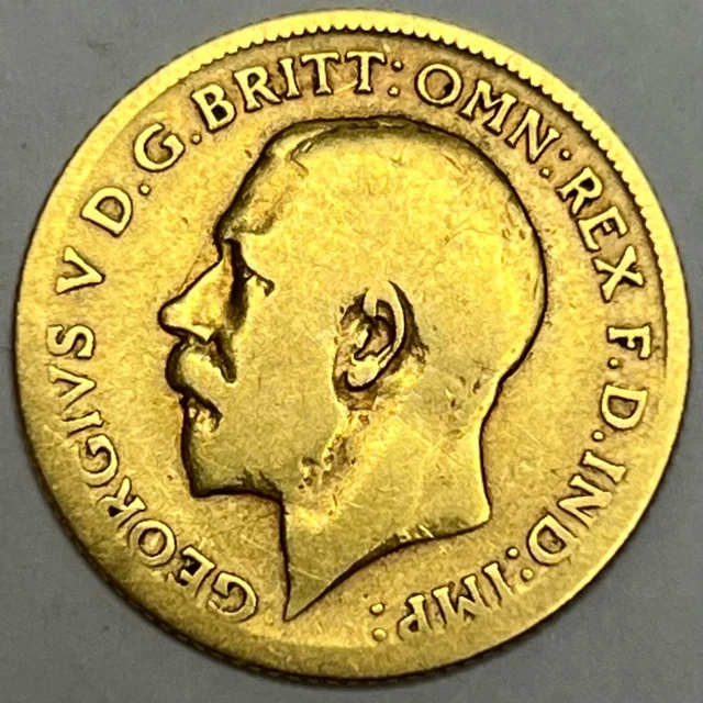 Great Britain 1911 Gold 1/2 Half Sovereign King George V Great Britain 1911 Gold 1/2 Half Sovereign King George V