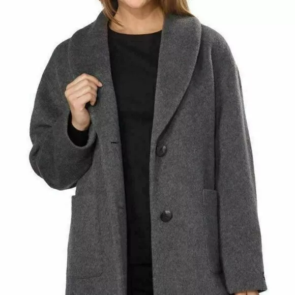 Derek LAM 10 Crosby Oversized Wool/Mohair/Alpaca Jacket Size SMALL Gray Coat NWT