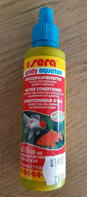 Conditionneur d'eau Sera Goldy Aquatan 50ml Adapte l'eau du robinet