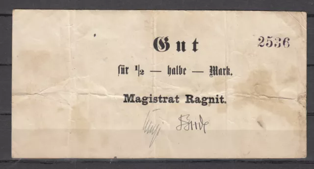 Ragnit - City - 1/2 Mark - O.D Dießner 304.1d - Kn 2001-2600 - Cancelled