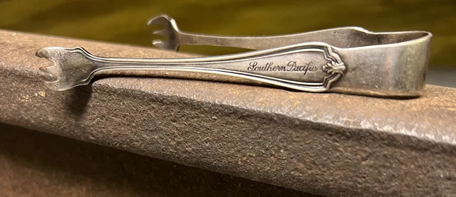 Vintage Southern Pacific Railroad Dining Car Silver Sugar Tongs
