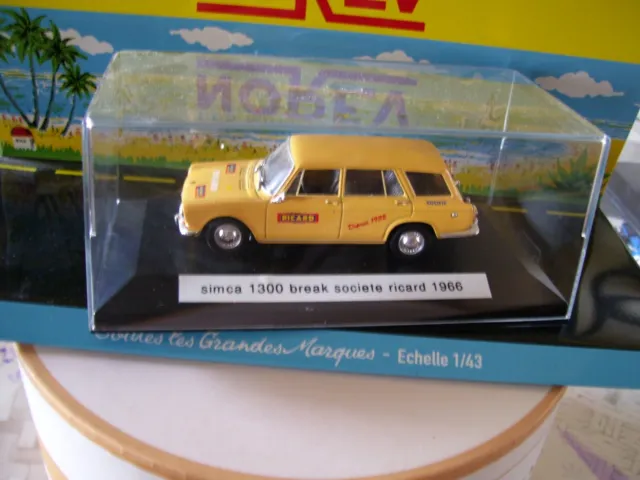 Simca 1300 Break Jaune Norev Societe Ricard -1966 Boite 1/43