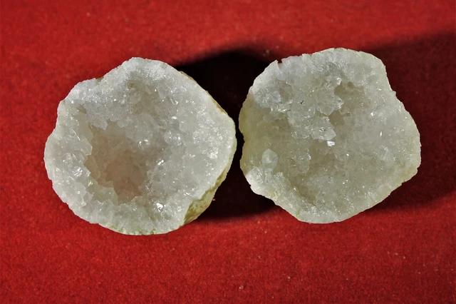 *Quarzgeode*Paar*Marokko*Geode*Rohstein*Heilstein*Edelstein*