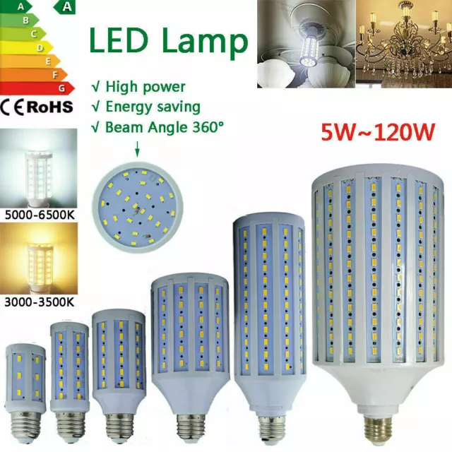 Lampade E27 LED luce fredda calda smd 5W 10W 15W 25W 30W 100W 150W lampada 220V