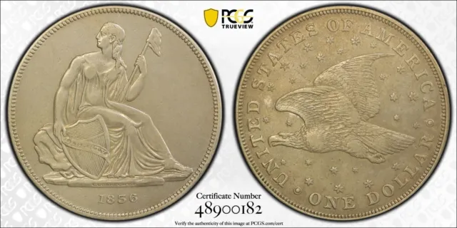 1836 J-60 Original, Medal Alignment Proof Gobrecht Silver Dollar PCGS XF Detail
