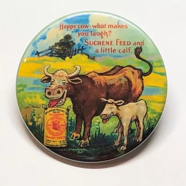 Sucrene Feed For Cows Advertising Pocket Mirror Vintage Style